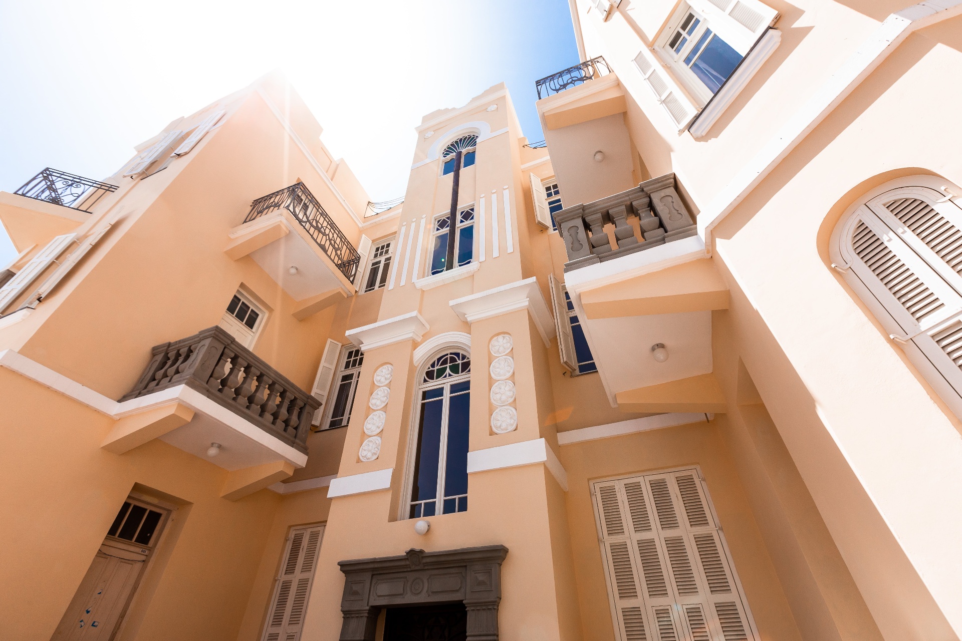 Facade detail — balconies and ornaments